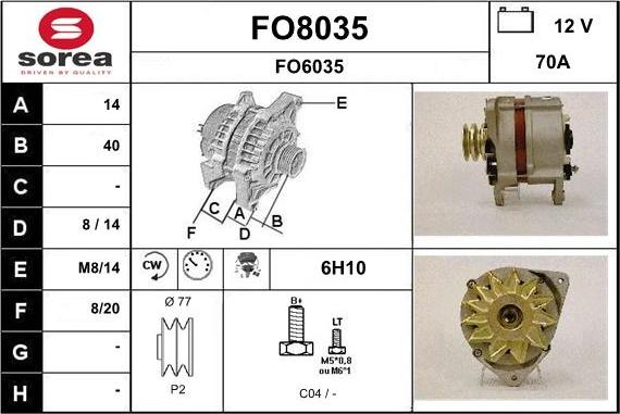 SNRA FO8035 - Генератор unicars.by