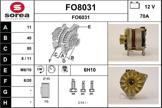 SNRA FO8031 - Генератор unicars.by