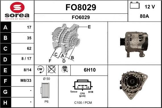 SNRA FO8029 - Генератор unicars.by