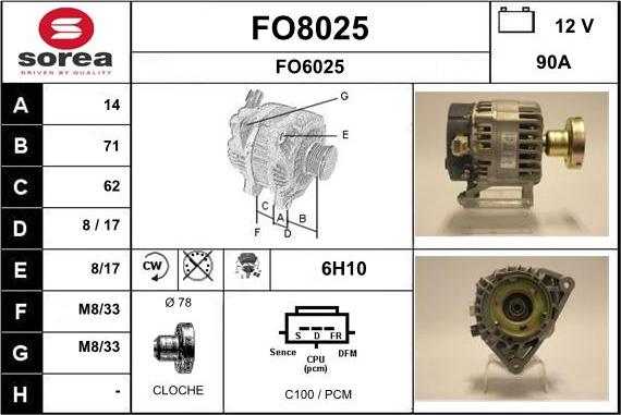 SNRA FO8025 - Генератор unicars.by