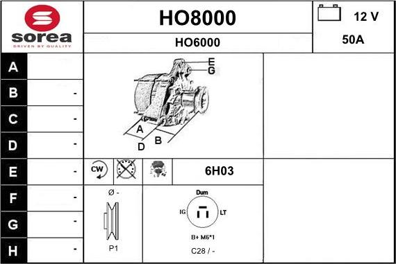 SNRA HO8000 - Генератор unicars.by