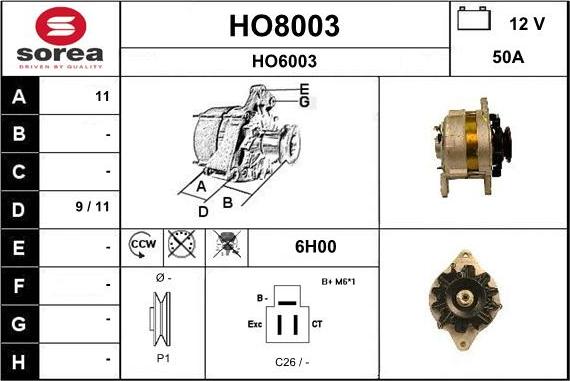 SNRA HO8003 - Генератор unicars.by