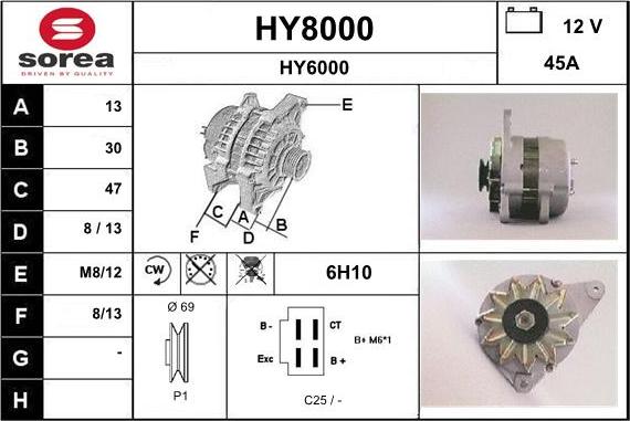 SNRA HY8000 - Генератор unicars.by