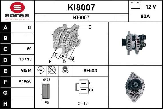 SNRA KI8007 - Генератор unicars.by