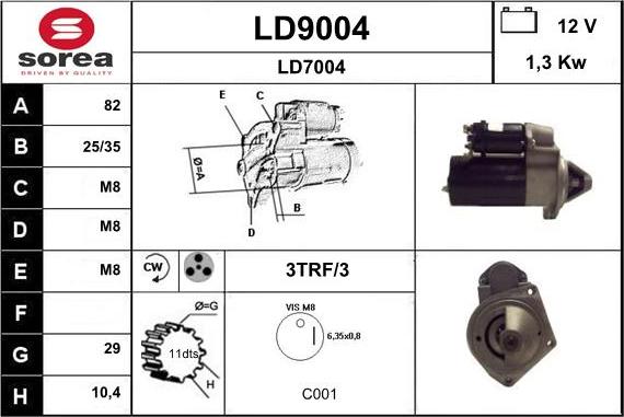 SNRA LD9004 - Стартер unicars.by