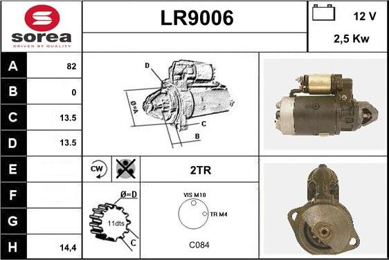 SNRA LR9006 - Стартер unicars.by