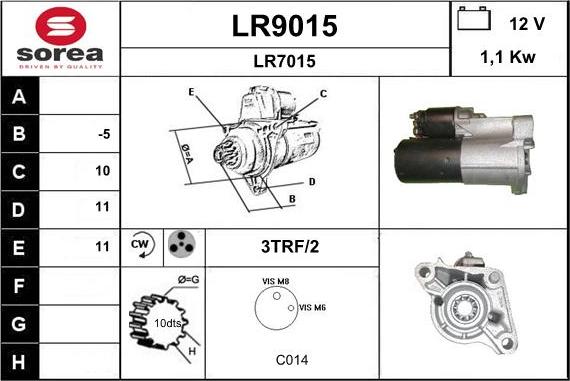 SNRA LR9015 - Стартер unicars.by