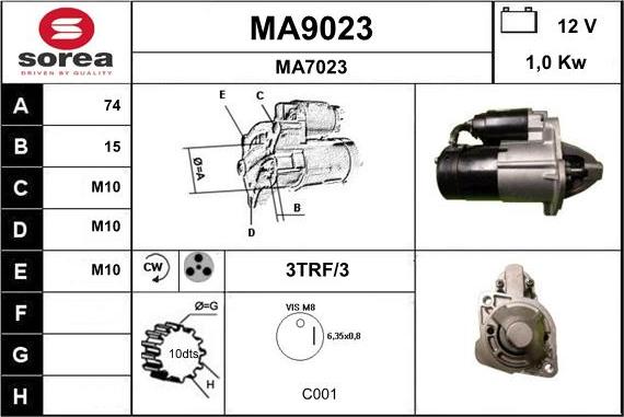 SNRA MA9023 - Стартер unicars.by