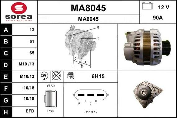 SNRA MA8045 - Генератор unicars.by