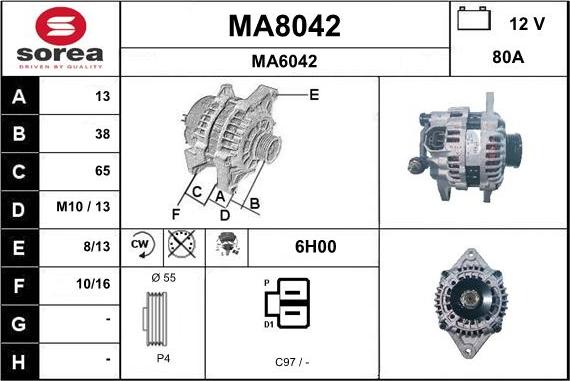 SNRA MA8042 - Генератор unicars.by