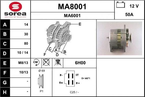 SNRA MA8001 - Генератор unicars.by