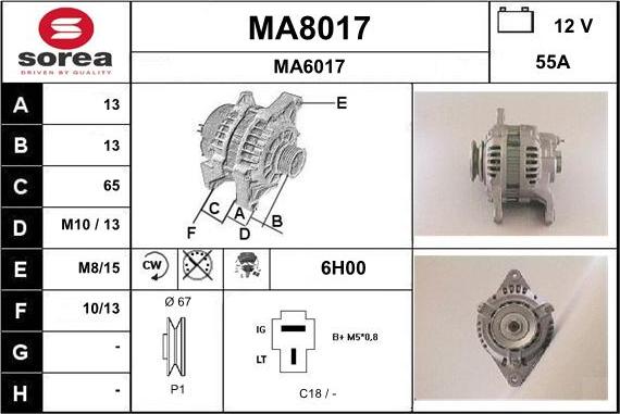 SNRA MA8017 - Генератор unicars.by