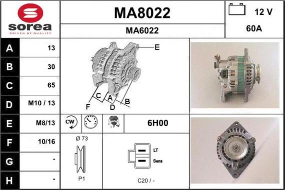 SNRA MA8022 - Генератор unicars.by