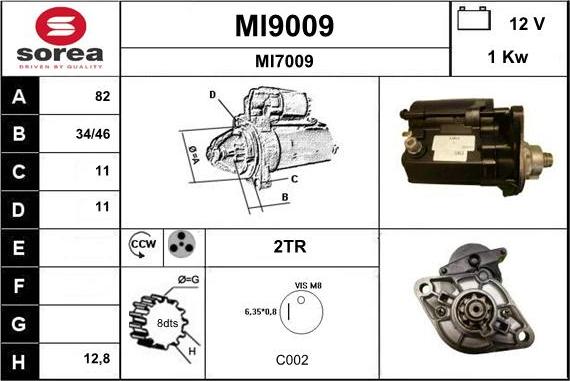 SNRA MI9009 - Стартер unicars.by