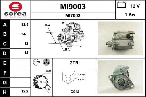 SNRA MI9003 - Стартер unicars.by