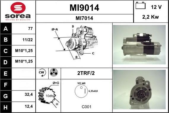 SNRA MI9014 - Стартер unicars.by