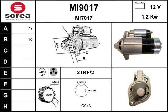 SNRA MI9017 - Стартер unicars.by