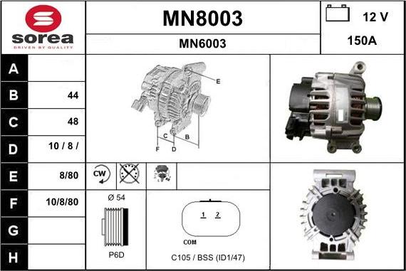 SNRA MN8003 - Генератор unicars.by