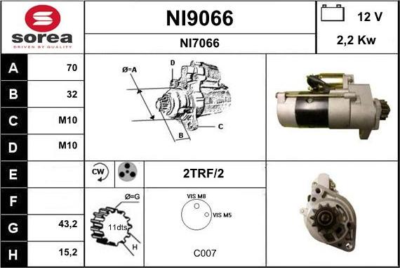 SNRA NI9066 - Стартер unicars.by