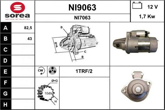 SNRA NI9063 - Стартер unicars.by