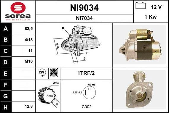 SNRA NI9034 - Стартер unicars.by