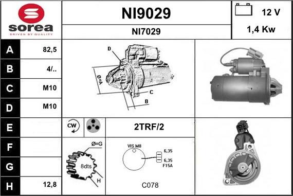 SNRA NI9029 - Стартер unicars.by