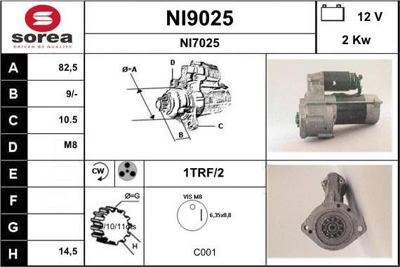 SNRA NI9025 - Стартер unicars.by