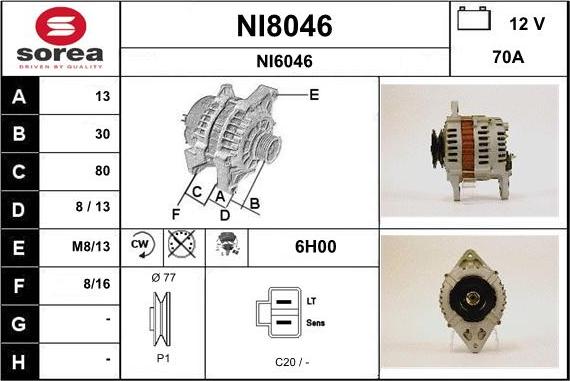 SNRA NI8046 - Генератор unicars.by