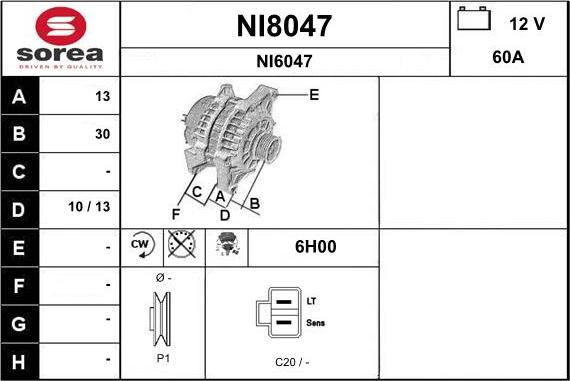 SNRA NI8047 - Генератор unicars.by