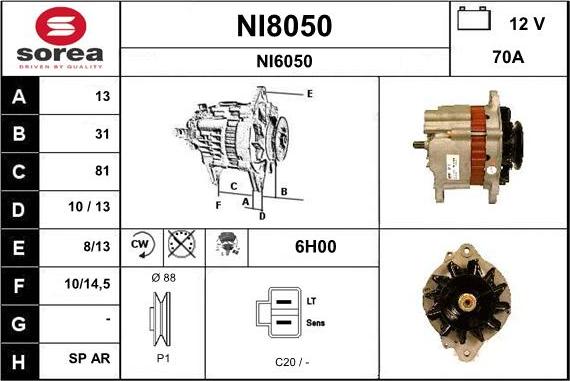 SNRA NI8050 - Генератор unicars.by