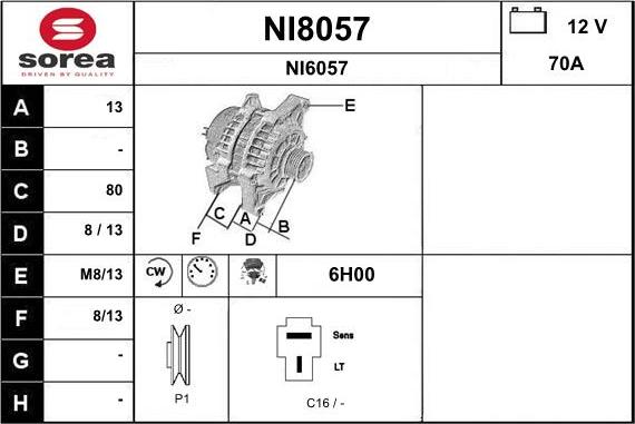 SNRA NI8057 - Генератор unicars.by