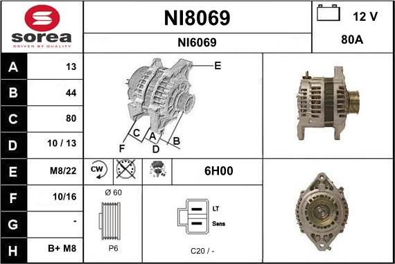 SNRA NI8069 - Генератор unicars.by