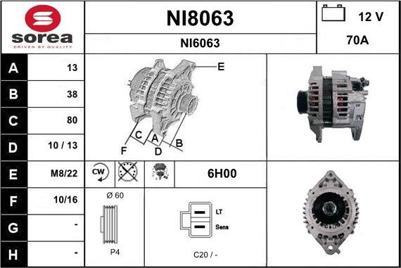 SNRA NI8063 - Генератор unicars.by