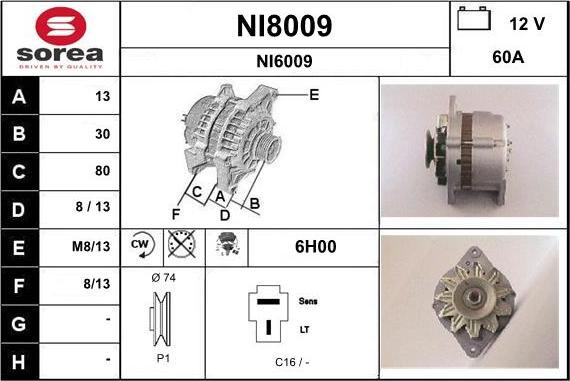 SNRA NI8009 - Генератор unicars.by