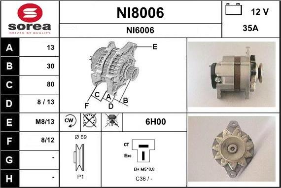 SNRA NI8006 - Генератор unicars.by