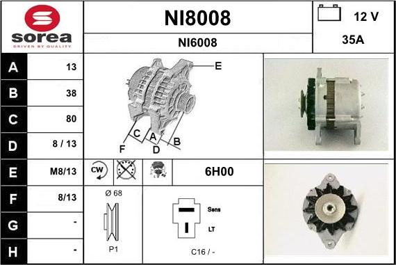 SNRA NI8008 - Генератор unicars.by