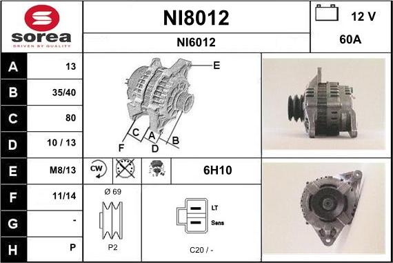 SNRA NI8012 - Генератор unicars.by