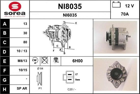 SNRA NI8035 - Генератор unicars.by