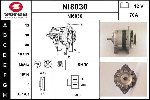 SNRA NI8030 - Генератор unicars.by