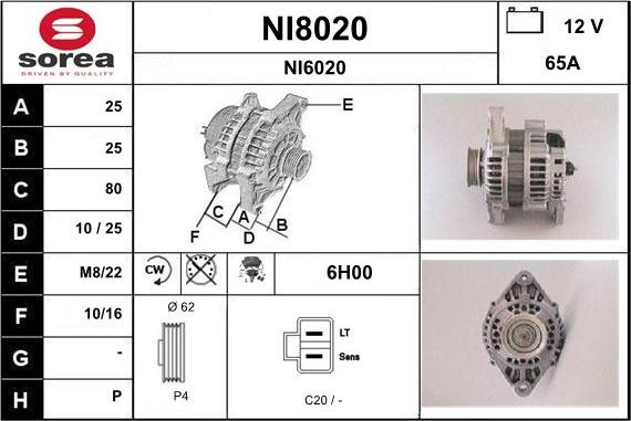 SNRA NI8020 - Генератор unicars.by