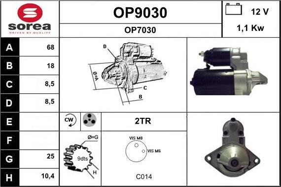 SNRA OP9030 - Стартер unicars.by