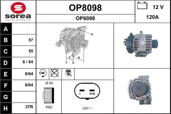 SNRA OP8098 - Генератор unicars.by