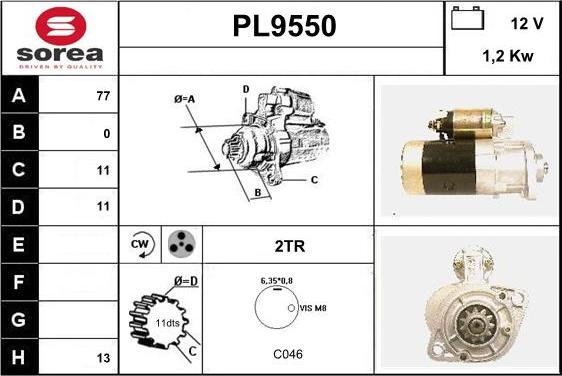 SNRA PL9550 - Стартер unicars.by