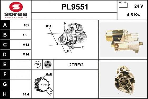 SNRA PL9551 - Стартер unicars.by