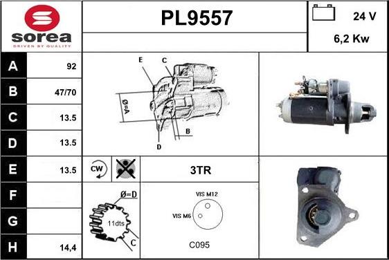 SNRA PL9557 - Стартер unicars.by