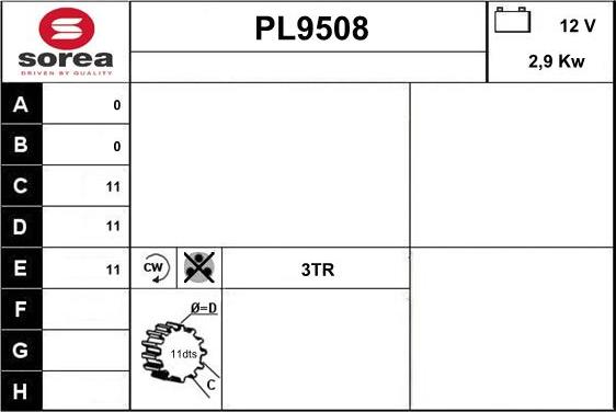 SNRA PL9508 - Стартер unicars.by