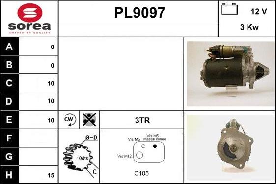 SNRA PL9097 - Стартер unicars.by