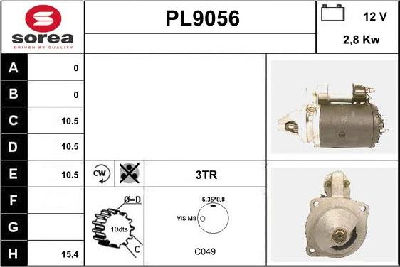 SNRA PL9056 - Стартер unicars.by