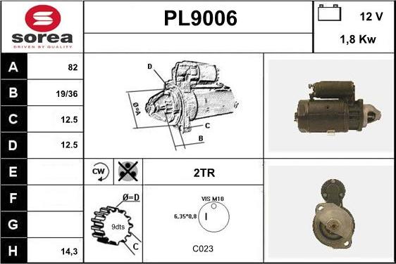 SNRA PL9006 - Стартер unicars.by