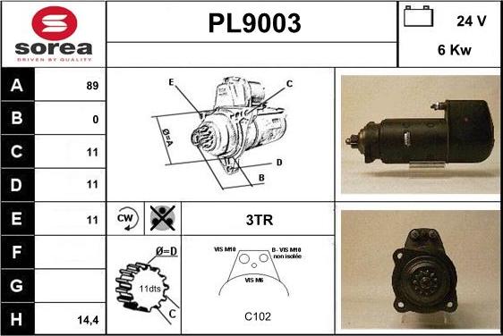 SNRA PL9003 - Стартер unicars.by